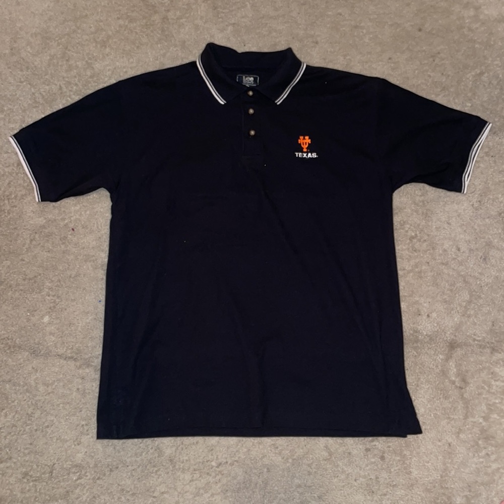 UT Texas Longhorns mens black polo